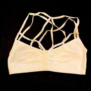 New white bralette with strapped back